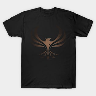 PHOENIX POWER Gold, Retro Design, Rings T-Shirt